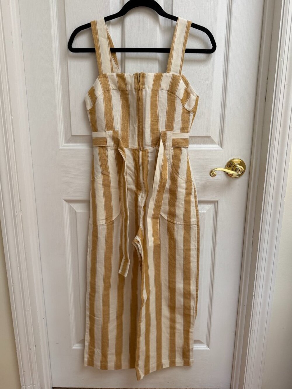 NWOT & Other Stories Yellow & White Striped Jumpsuit